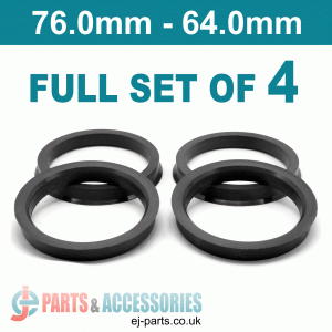 Spigot Rings / 76.0mm - 64.0mm FULL SET OF (4) FOUR RINGS