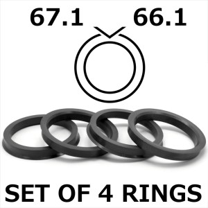Spigot Rings / 67.1mm - 66.1mm FULL SET OF (4) FOUR RINGS 