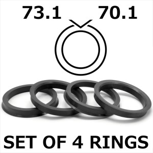 Spigot Rings / 73.1mm - 70.1mm FULL SET OF (4) FOUR RINGS 