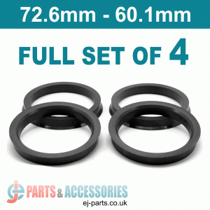 Spigot Rings / 72.6mm - 60.1mm FULL SET OF (4) FOUR RINGS