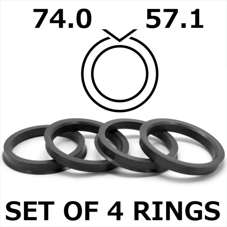 Spigot Rings / 74.0mm - 57.1mm FULL SET OF (4) FOUR RINGS