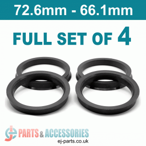 Spigot Rings / 72.6mm - 66.1mm FULL SET OF (4) FOUR RINGS