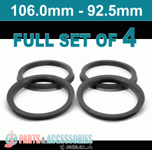 Spigot Rings / 106.0mm - 92.5mm FULL SET OF (4) FOUR RINGS