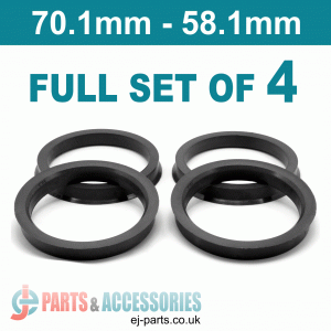 Spigot Rings / 70.1mm - 58.1mm FULL SET OF (4) FOUR RINGS