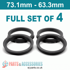 Spigot Rings / 73.1mm - 63.3mm FULL SET OF (4) FOUR RINGS