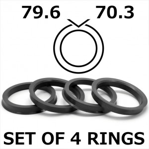 Spigot Rings / 79.6mm - 70.3mm FULL SET OF (4) FOUR RINGS