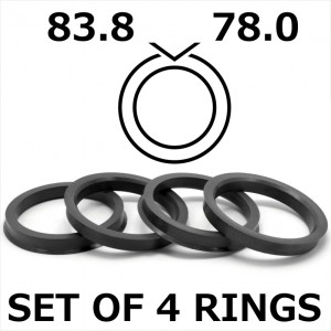 Spigot Rings / 83.8mm - 78.0mm FULL SET OF (4) FOUR RINGS