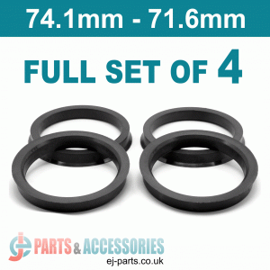 Spigot Rings / 74.1mm - 71.6mm FULL SET OF (4) FOUR RINGS