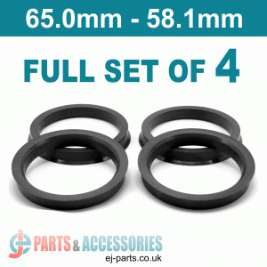 Spigot Rings / 65.0mm - 58.1mm FULL SET OF (4) FOUR RINGS