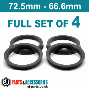 Spigot Rings / 72.5mm - 66.6mm FULL SET OF (4) FOUR RINGS