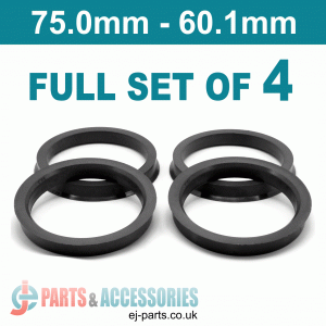 Spigot Rings / 75.0mm - 60.1mm FULL SET OF (4) FOUR RINGS