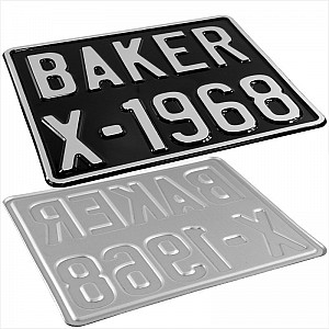 200x180mm TEXT 27mm x 63mm- USA pressed show plate