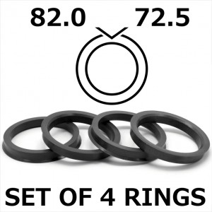 Spigot Rings / 82.0mm - 72.5mm FULL SET OF (4) FOUR RINGS