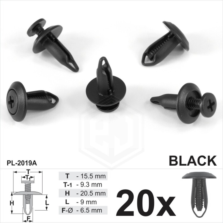 Screw Fit Rivet Trim Clips Panel Bumper Wheel Arch Lining Door for Ford car