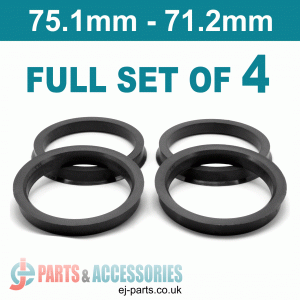 Spigot Rings / 75.1mm - 71.2mm FULL SET OF (4) FOUR RINGS