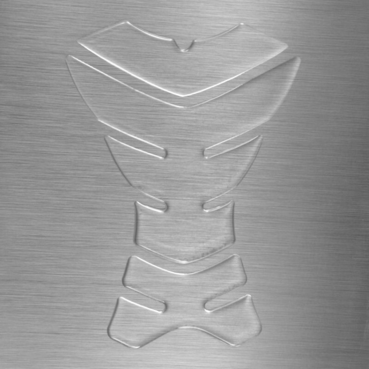 Tank Pad Clear Transparent Protector Sticker Motorcycle 3d Domed fish bone