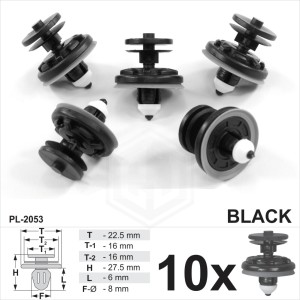 Door Card Trim Panel Retainer Clips Interior Panel Covers Fits VW Audi Skoda