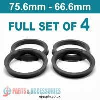 Spigot Rings / 75.6mm - 66.6mm FULL SET OF (4) FOUR RINGS
