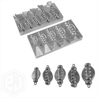 Details about   DIY Sea Fishing Lead Weights Mould tree branch CNC Aluminium 5 in 1 mold 2oz-4oz 