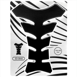 Tank Pad Gas Protector Sticker Motorcycle Motorbike Scratch 3d Domed Black Bone
