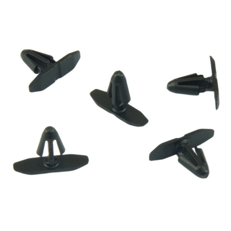 10x Black Oval Head Trim Panel Push-In Retainer Fastener Clips