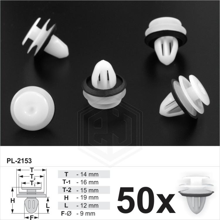 Door Interior Trim Panel Clips Mounting Car Clip with Seal Fits Honda Toyota