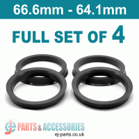 Spigot Rings / 66.6mm - 64.1mm FULL SET OF (4) FOUR RINGS
