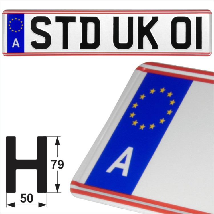 Austria A Badge Österreich Pressed Metal Number Plates Replica Show Trucker Name
