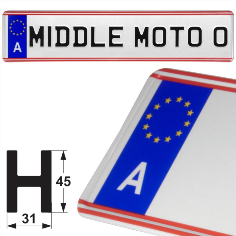 Austria A Badge Österreich Pressed Metal Number Plates Replica Show Trucker Name