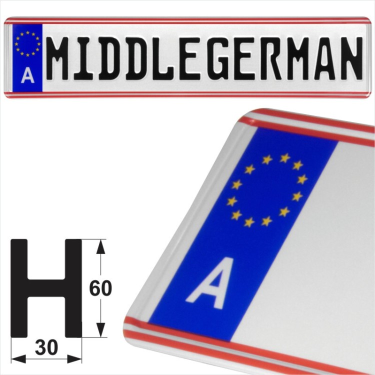 Austria A Badge Österreich Pressed Metal Number Plates Replica Show Trucker Name