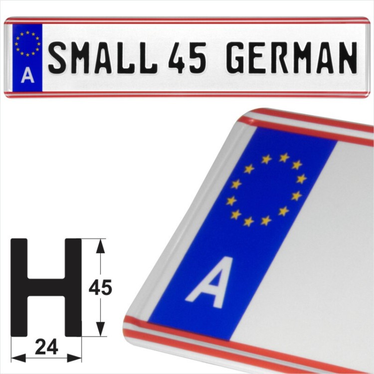 Austria A Badge Österreich Pressed Metal Number Plates Replica Show Trucker Name