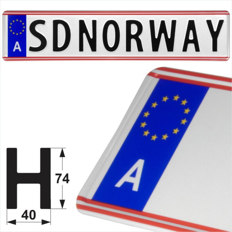 Austria A Badge Österreich Pressed Metal Number Plates Replica Show Trucker Name