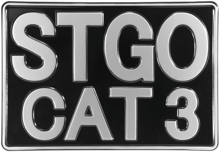 Abnormal Load STGO CAT 3 Marker Board 300mm x 200mm Truck Novelty Pressed Aliuminium Plate