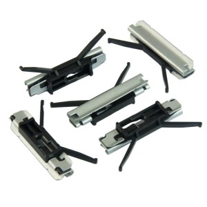 10x Silver Black Roof Windscreen Moulding Clips 51137232420