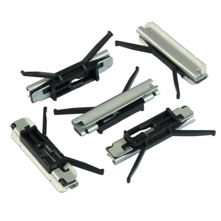 10x Silver Black Roof Windscreen Moulding Clips 51137232420