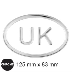 UK Oval Sticker Mirror Chrome Effect Dome Car 3D Gel Resin Decal Self-adhesive