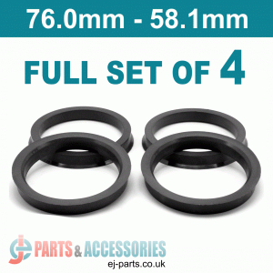 Spigot Rings / 76.0mm - 58.1mm FULL SET OF (4) FOUR RINGS