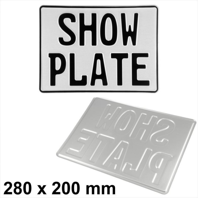 Square Oblong Small German Font Novelty Show Pressed Number Plates Metal Germany