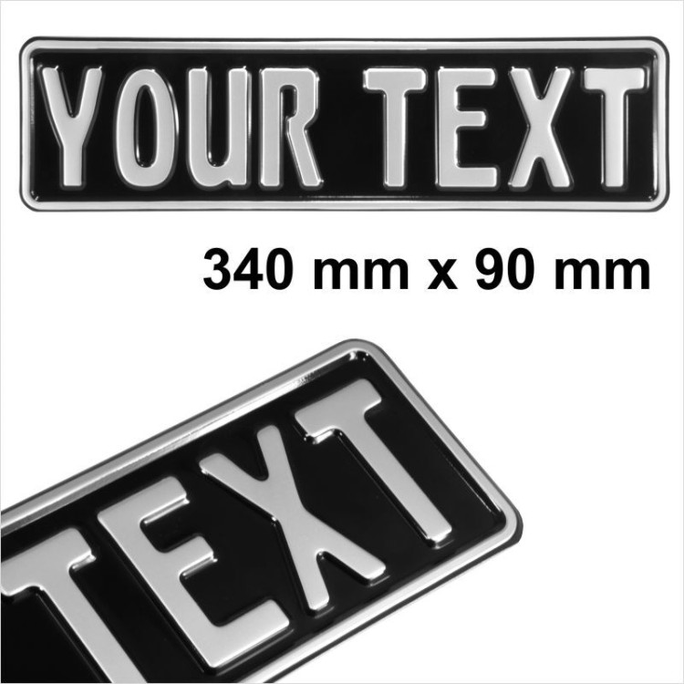 Square Oblong Small German Font Novelty Show Pressed Number Plates Metal Germany