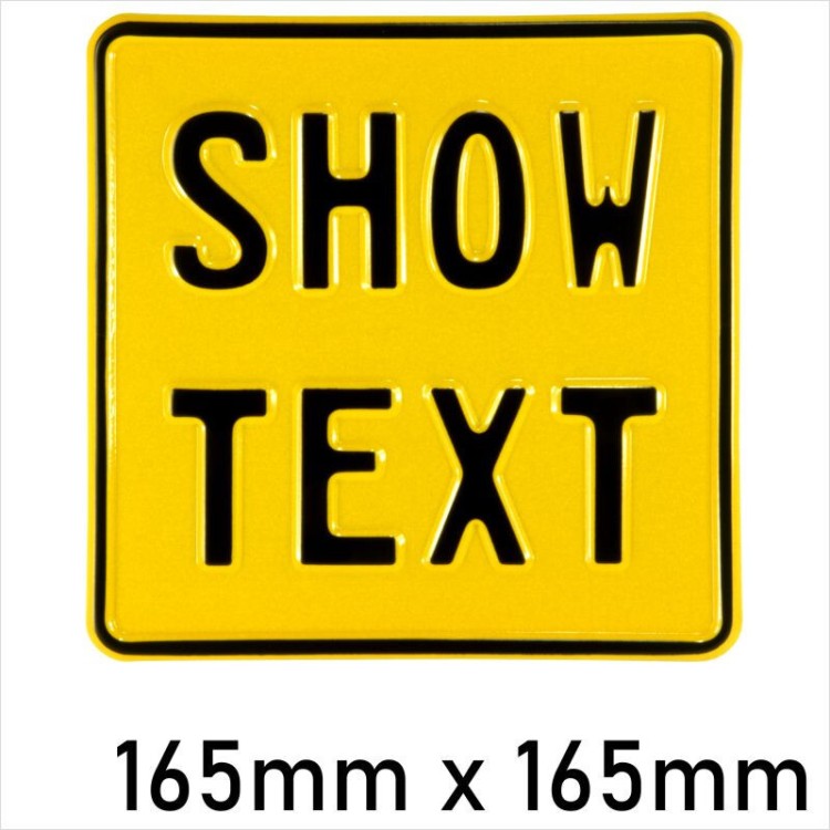 Square Oblong Small German Font Novelty Show Pressed Number Plates Metal Germany