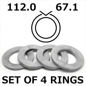 Spigot Rings / 112.0mm - 67.1mm FULL SET OF (4) FOUR RINGS