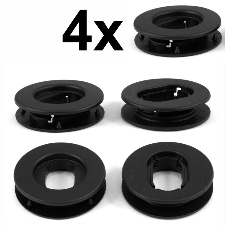 Floor Mat Carpet Screw clips Plastic screws oval TURN LOCK hole RINGS Fits VW