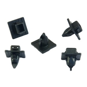 10x Black Square Head Body Trim Push Retainer Clips - Check OE