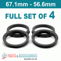 Spigot Rings / 67.1mm - 56.6mm FULL SET OF (4) FOUR RINGS
