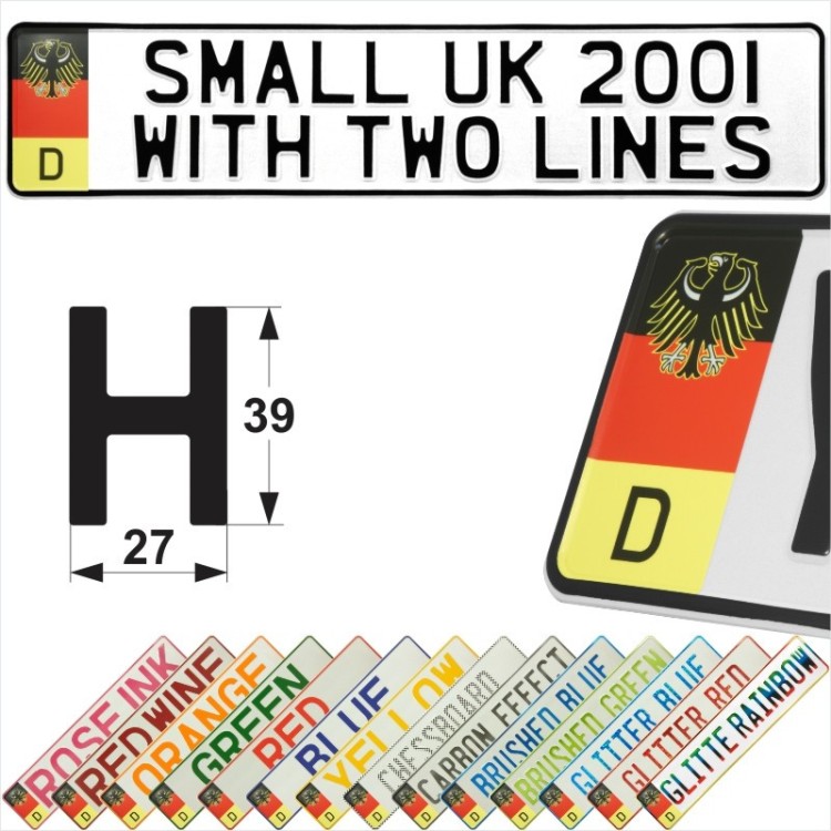 D Flag Arms Germany Pressed Metal Number Plates Replica Show Custom Trucker Name