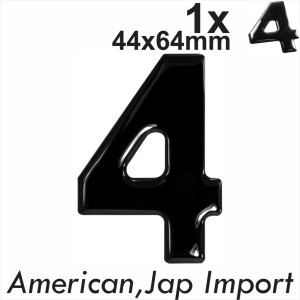 Motorcycle number plate 3D Gel Domed Resin Making DIY Digit 4 UK MOT REG 44x64mm