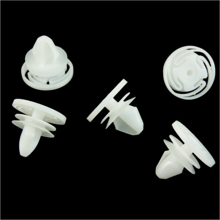 10x White Interior Trim Garnish Push Clips 1613704380