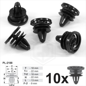 Front Rear Panel & Door Card Plastic Trim Clips Fasteners for VW Seat Skoda