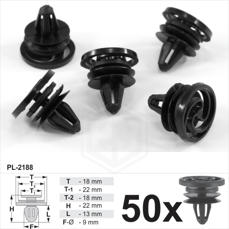 Front Rear Panel & Door Card Plastic Trim Clips Fasteners for VW Seat Skoda