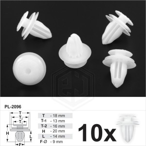 10x white Plastic Pillar Interior Panel Door Card Trim Clips Fit Toyota Subaru